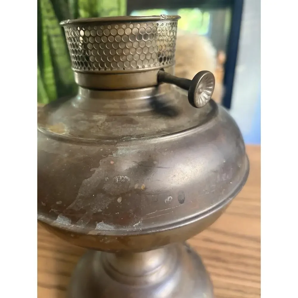 Antique Rayo Brass Oil Lamp Prepped To Be Electrified Brass Lamp Base